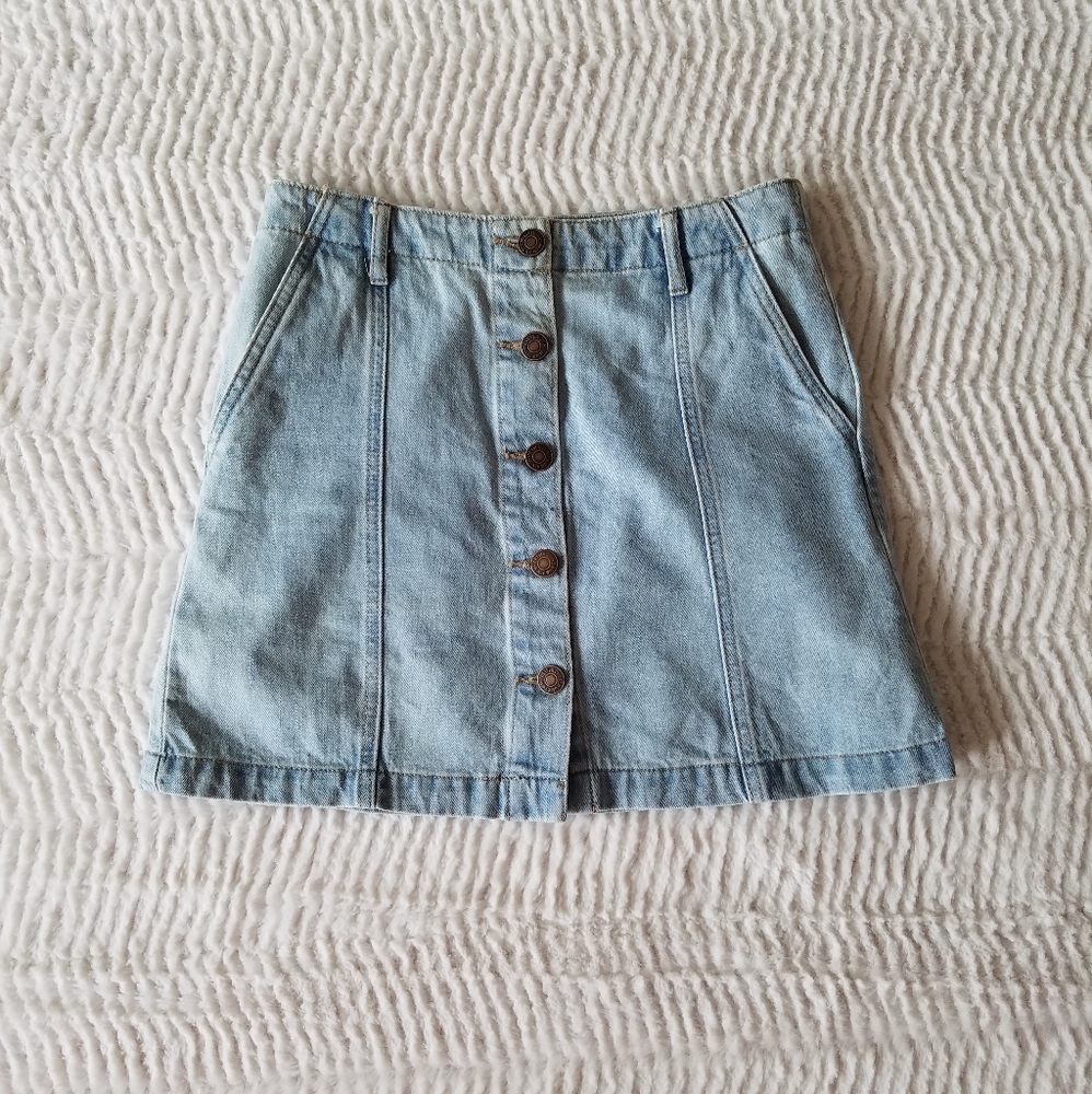 Forever 21 Button Down Denim Skirt